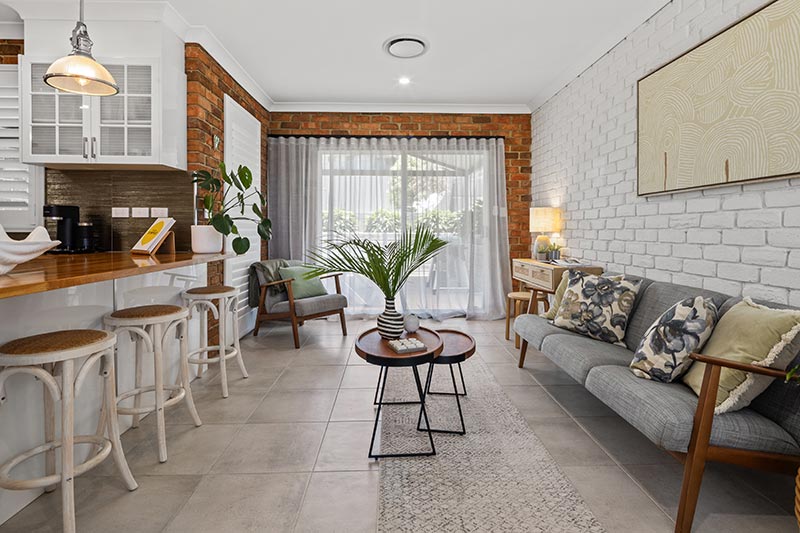 Informal Lounge area off the kitchen, perfect to enjoy a cuppa in the morning light